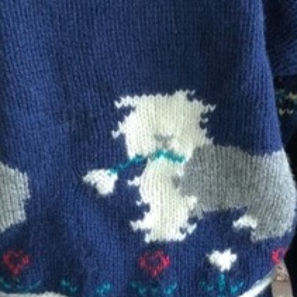 Woolrich Woman Navy Blue Sweater Sheep Dog - Picture 6 of 7